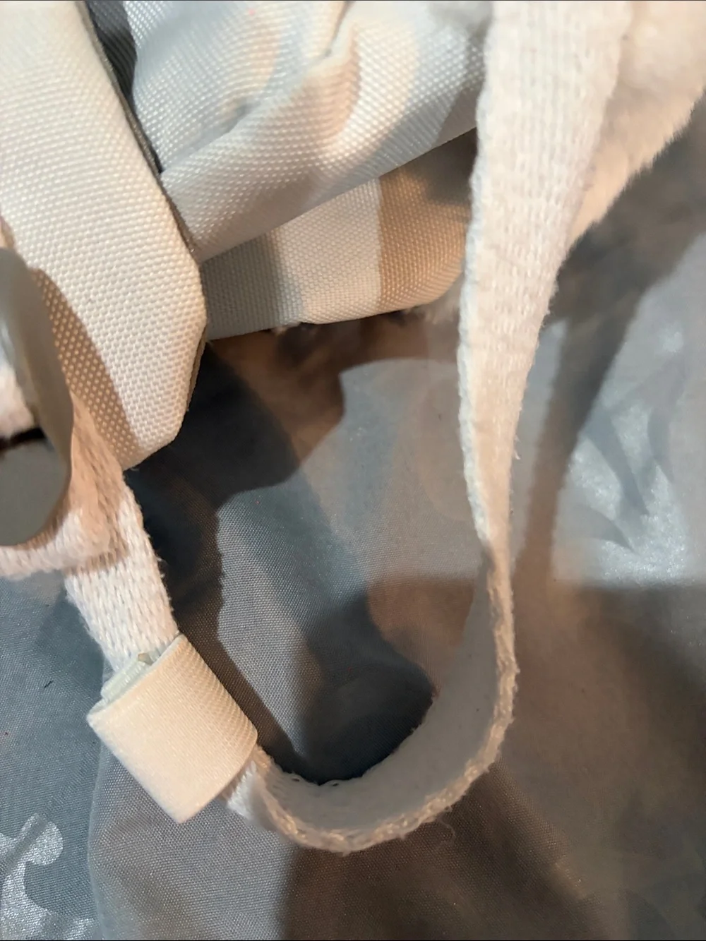 Lands' End Plush Cream Bear Kids Backpack